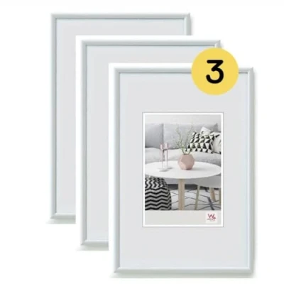 Image of walther Design Picture Frame White 20 x 30 cm Double Pack, Galeria Plastic KW030HD