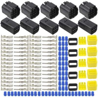 Image of WMYCONGCONG 5 Kits 6 Pin Way Waterproof Electrical Connector Plug for Car Automotive (6 Pin)