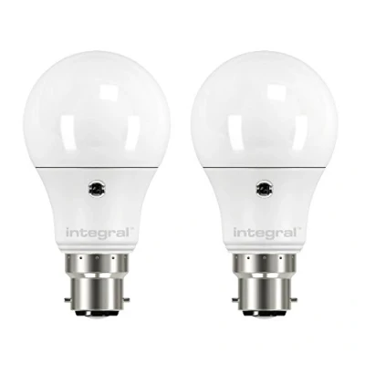Image of Integral LED 6.6 W Large Bayonet Cap Sensor Classic Globe Bulb [Energy Class A+] Pack of 2, B22, 40 W, Warm White