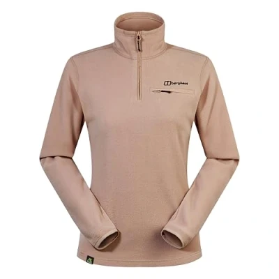 Image of Berghaus Women&#039;s Prism 2.0 Micro Half Zip Polartec Fleece Added Warmth Flattering Style Durable, Pink Clay, 10