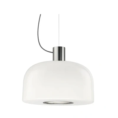 Image of Flos Bellhop Glass S1 Pendant Bright Aluminium