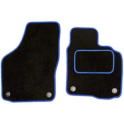 Image of Sakura WW7963BU Carpet Floor Mat, Blue Trim