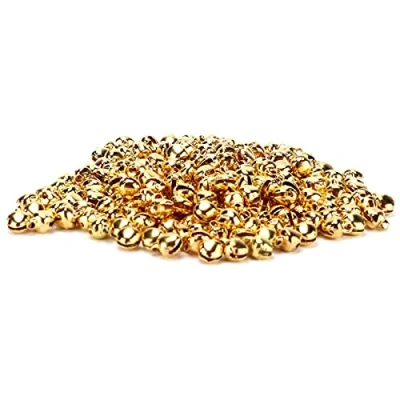 Image of 300pcs Small Bells,Jingle Bells,Mini Jingle Bells,Craft Bells with Hole for Birthday Wedding Decorations Jewelry Bracelet Making Crafts(#1)