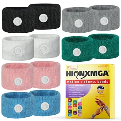 Image of Motion Sickness Bands/Acupressure Nausea Wristband for Nausea,Sea Wristbands Natural Relief of Morning Sickness,Dizziness,Anxiety, Sickness(Car, Sea, Flying Travel Sickness)