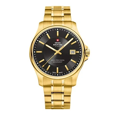 Image of Swiss Military by Chrono Men&#039;s Quartz Watch with Analogue Display and Stainless Steel Bracelet SM30200.08