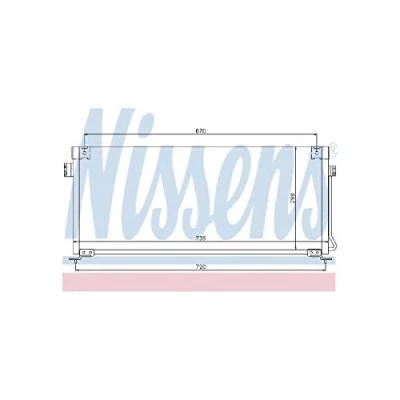 Image of CO2259 Condenser NISSENS 94507 without dryer Aluminium 665mm R1234yf