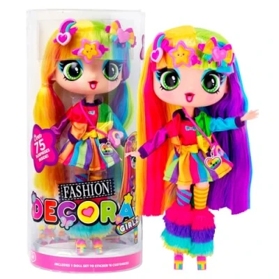 Image of John Adams Decora Girlz Sticker ‘n’ Style 11&quot; Collectable Fashion Doll features over 75 colourful accessories! Dolls &amp; Accessories Ages 4+