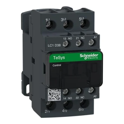 Image of Schneider LC1D38E7 Contactor 18.5 / 38 kW 48V AC Volt 3 N/O Poles With 1 &amp; N/C Contact Configuration