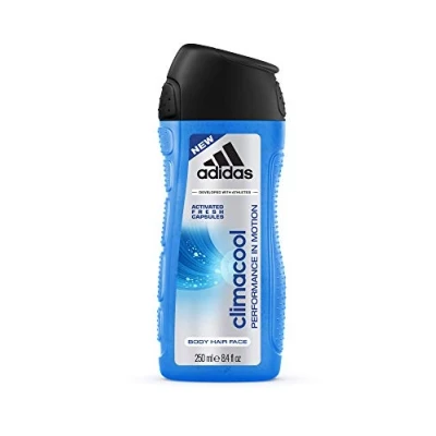Image of adidas Climacool 3 in 1 Shower Gel for Men Long lasting Fresh Feeling and Soothing Experience Pack of 6 (6 x 250 ml)