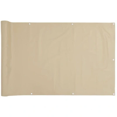 Image of vidaXL Balcony Screen Beige 120x400 cm Oxford Fabric