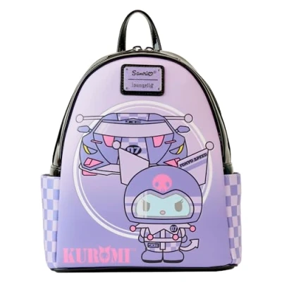 Image of Loungefly Sanrio Hello Kitty Kuromi Tokyo Speed Racer Mini Backpack, Multi, One Size,