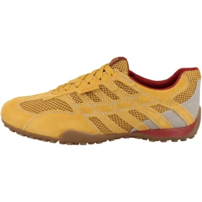 Image of Geox Snake Original Trainers, Men&#039;s, Size: 10.5, Ochre Leather and textile