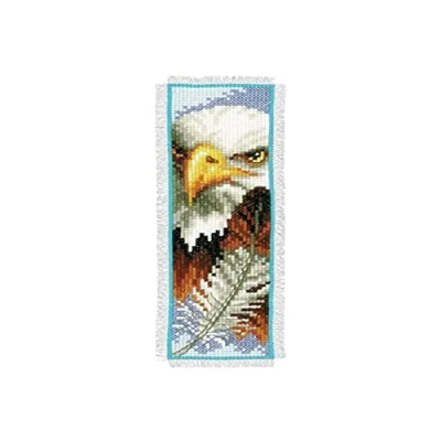 Image of Vervaco Counted Cross Stitch Kit: Bookmark: Eagle, Cotton, NA, 6 x 20cm