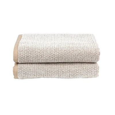 Image of Everplush Diamond Jacquard Bath Towel, Set of 2, Caramel, 30&quot; x 56&quot;