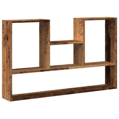 Image of vidaXL Wall Shelf Floating Storage Old Wood Engineered 99x15x60 cm Max Load 25 kg