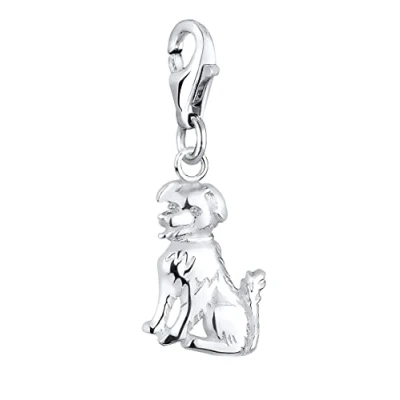 Image of Elli Charms Ladies Dog Pendant Animal Friend in 925 sterling silver