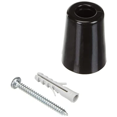 Image of Brinox Large door stop with screw. 5x3.7x3.7 cm Black