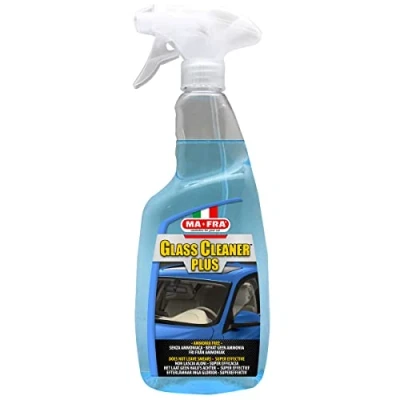 Image of Ma fra, Glass Cleaner Plus, Car Window Cleaner, Removes stubborn dirt from windows, windscreens, rear windows and navigation screens. Ammonia free streak free, 750 ml