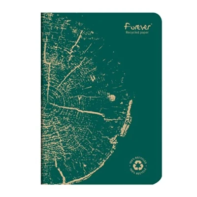Image of Clairefontaine 684861C FOREVER premium quilted notebook 14.8x21cm 90g recycled 96p lined pine green