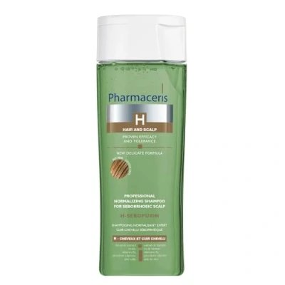 Image of Pharmaceris H Sebopurin, Normalizing Shampoo for Seborroheic Scalp Prone to Irritation, Vitamin B3, Women and Men Hair Care 250 ml