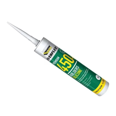 Image of Everbuild 450 Builders White Silicon 310ml