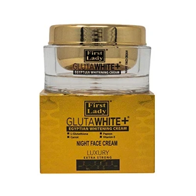 Image of First Lady Glutawhite+ Egyptian Night Brightening Face Cream 100ml with L Glutathione, Papaya, Carrot, Vitamin E