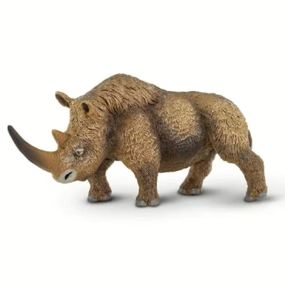 Image of Safari Ltd. Prehistoric World Shaggy Rhino Toy Figure for Boys and Girls Ages 3+
