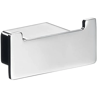 Image of Emco 057501602 LOFT Double Wall Mounting, Easy Care Hanger Made of Aluminium for 2, Minimalist Towel Hook Screwing, Stainless Steel, stainlesssteel, Standard Size