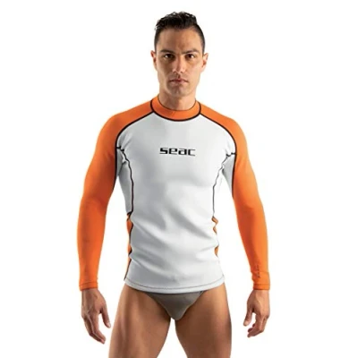 Image of SEAC Fit Long, 2 mm Neoprene Long Sleeved Shirt Ideal as a Scuba Diving Undervest or Rash Guard for Swimming and Surf