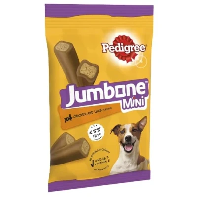 Image of Pedigree Jumbone Mini Dog Treats with Chicken and Lamb 1 Pack of 4 Chews