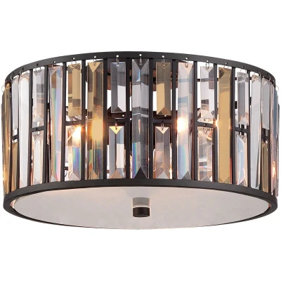 Image of Gemma 3 Light Flush Mount Ceiling Vintage Bronze, E27