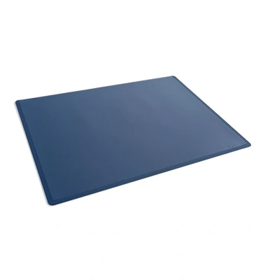 Image of Durable Desk Mat with Transparent Cover 53 x 40 cm, Non Slip, Polypropylene,Made in Germany, Dark Blue