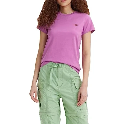 Image of Levi&#039;s Women&#039;s The Perfect Tee Core Chesthit Logo T Shirt, Iris Orchid, XXS