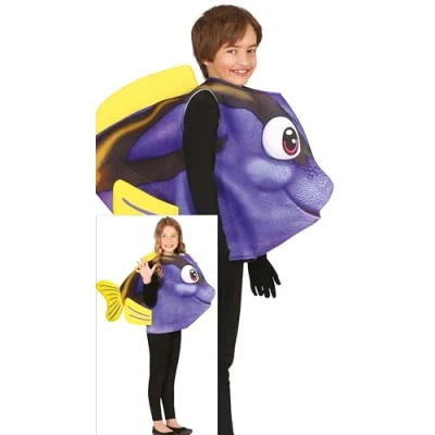 Image of FIESTAS GUIRCA Charming Surgeon Fish Fancy Dress for Boys or Girls Blue Cartoon Kids Costumes &amp; Unisex Age 3 4 Years