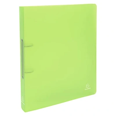 Image of Exacompta Ref.54363E Box of 5 semi rigid PP Chromaline binders 2 round rings, diameter 30 mm Spine 40 External dimensions: 32 x 26.8 cm Format to be filed A4 Maxi Colour: green