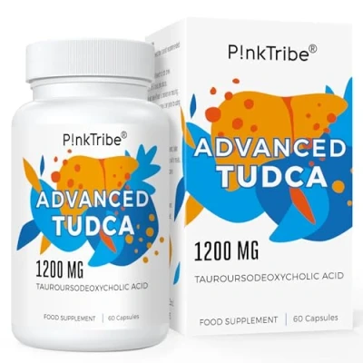 Image of TUDCA (Tauroursodeoxycholic Acid) Liver Support Supplement 1200mg Per Serving, for Detox and Cleanse Digestive Health, 60 Capsules