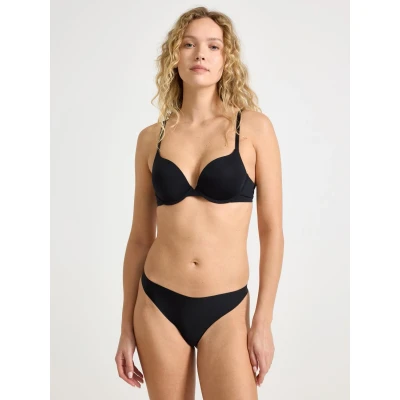 Image of Lindex Invisible Thong 3 PACK Thong, Women&#039;s, Size: XS, Black