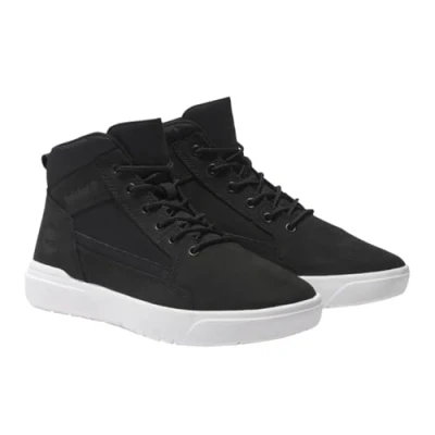 Image of Timberland Men&#039;s Allston Mid Sneaker, Black Nubuck, 9 UK