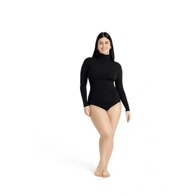 Image of Capezio Women&#039;s Turtleneck Long Sleeve Leotard,Black,Medium