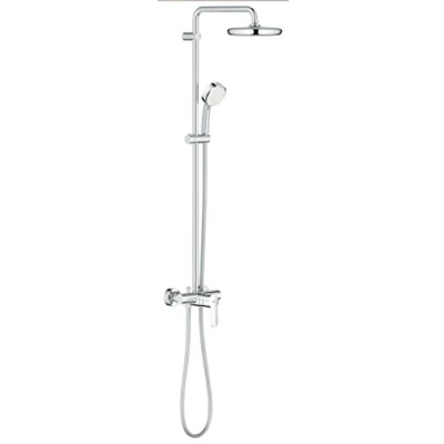 Image of GROHE New Tempesta Cosmop. System Shower with Single Lever for Wall Mounting Chrome 26224001