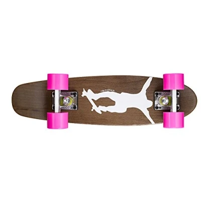 Image of Ridge Skateboard NR1 Maple Mini Dark Dye Cruiser, Pink, 22 Inch