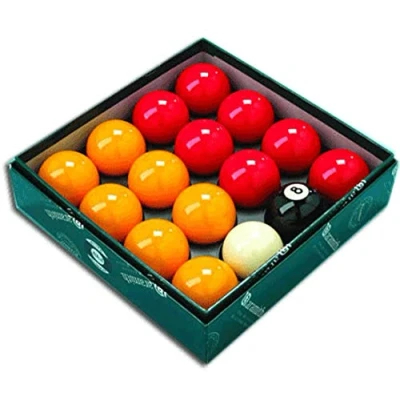 Image of Aramith Premier Red and Yellow League Pool Balls 1 7/8 inch with Cue Ball