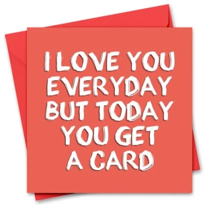 Image of Funny Valentine&#039;s Day Card for Him or Her Girlfriend, Boyfriend, Husband Wife Fiance Fiancee