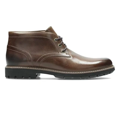 Image of Clarks Men&#039;s Chelsea Boots, Brown Dark Tan Lea, 7 UK