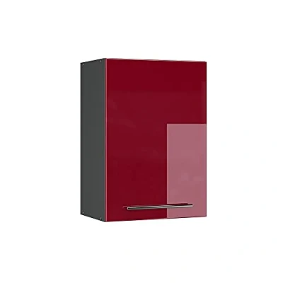 Image of Vicco Wall cabinet Fame Line, Bordeaux High Gloss/Anthracite, 50 cm