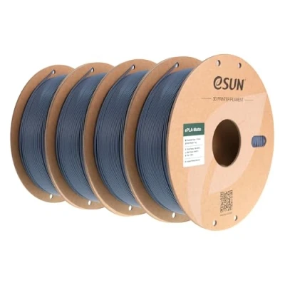 Image of eSUN Upgraded Matte PLA Filament 1.75mm, 3D Printer Filament, Shine Free Color, Frosted Texture, 1KG per Spool, 4 Spools for Printers,Matte Deep Grey