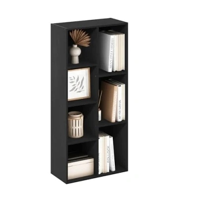 Image of Furinno Luder 7 Cube Reversible Open Shelf, Blackwood
