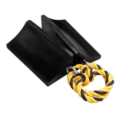 Image of Sealey Rubber Wheel Chocks Heavy Duty Pair