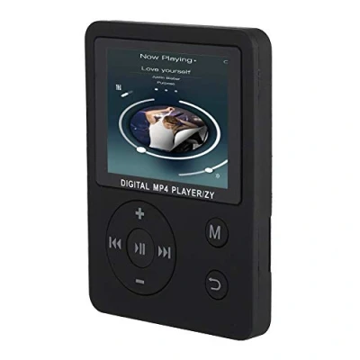 Image of ASHATA MP3 Player / MP4 Player, Portable Music HiFi Support TF Card up to 32GB,Slim Classic Digital 1.8 Inch Screen USB Port(Black)