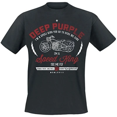 Image of DEEP PURPLE Men&#039;s Speed King T Shirt, Black, X Large